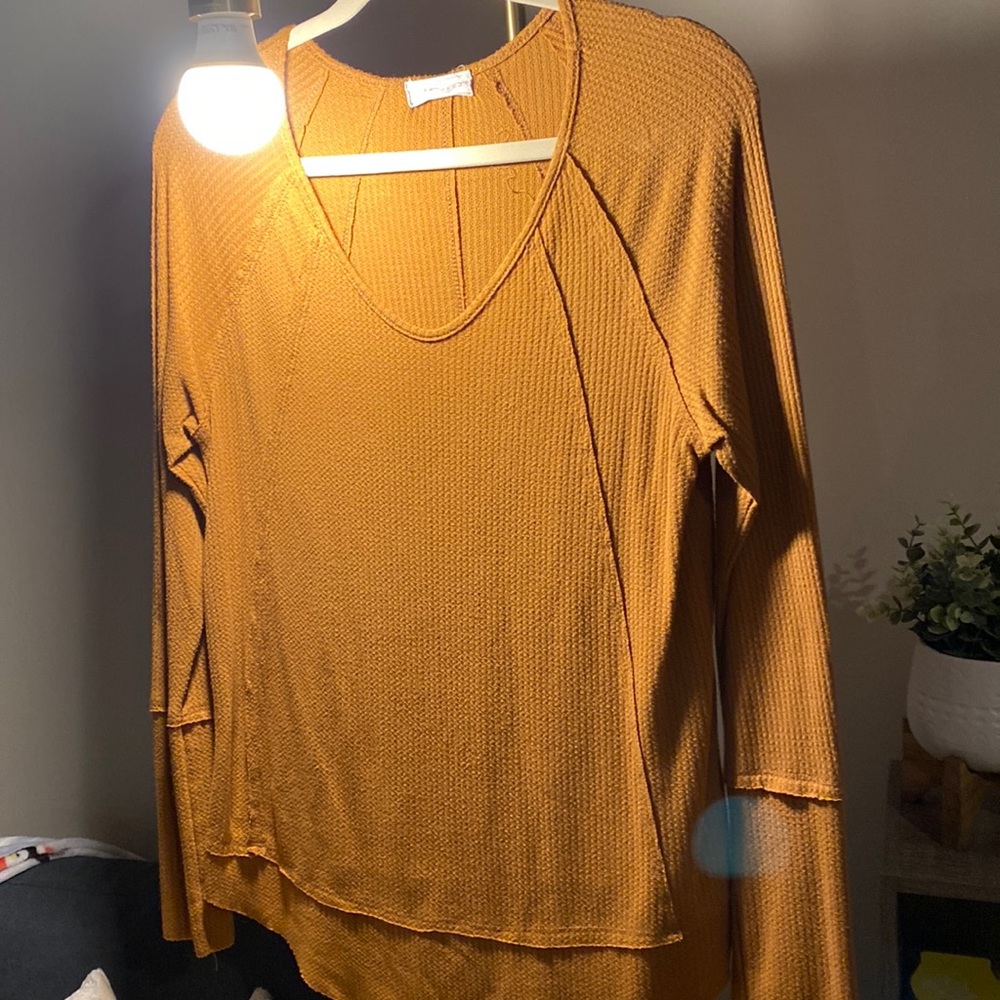 Gold long sleeve shirt